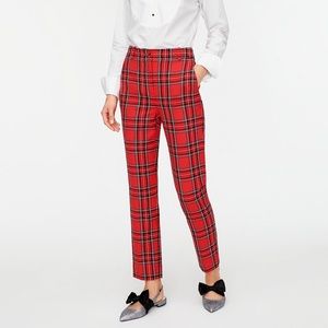 J. Crew high rise Cameron Stewart Tartan Holiday Plaid Pants